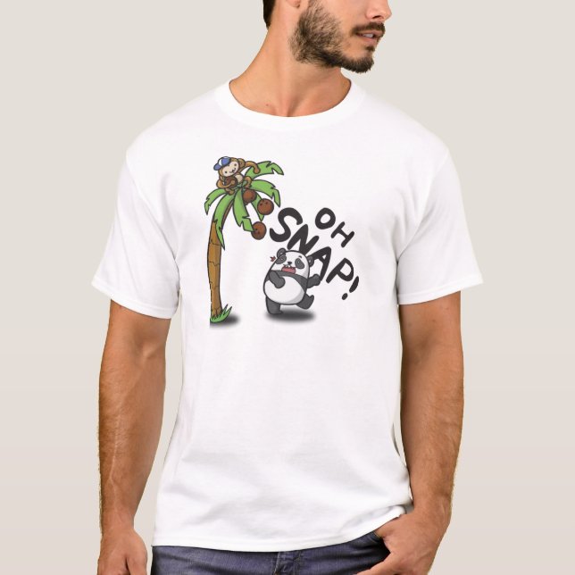 Camiseta Oh Snap Panda & Macaco (Frente)