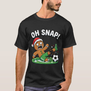 Camiseta Oh Snap Pão de Mel Chute de Futebol Engraçado