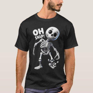 Camiseta Oh Snap Perna Quebrada Lesão Ossos Quebrados Hospi