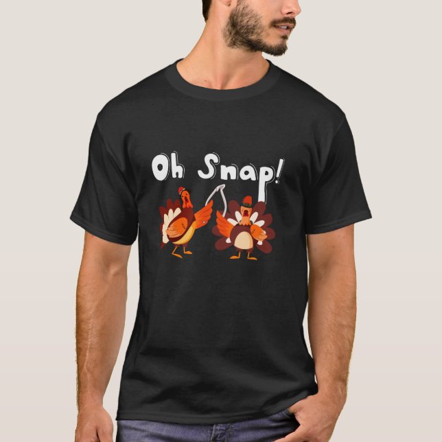 Camiseta Oh Snap Turkey Fall Season Ação de Graças (Frente)