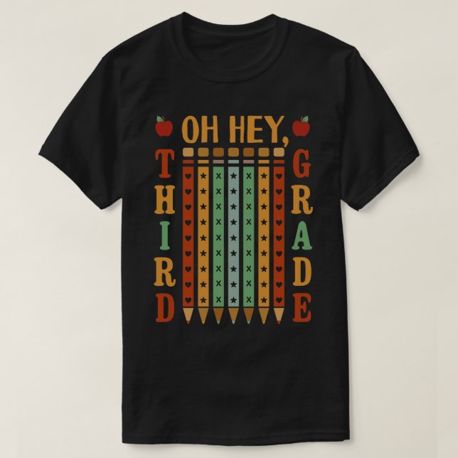 Camiseta Oh, terceiro ano de volta à escola 1 (Frente do Design)