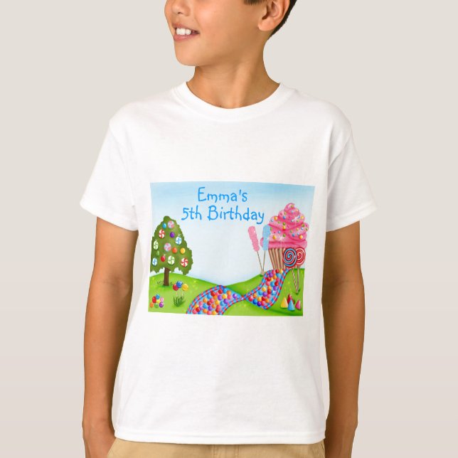 Camiseta Oh terra e cupcakes doces dos doces (Frente)