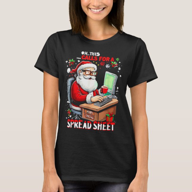 Camiseta Oh This Calls For A Spreadsheet, Funny Excel Chris (Frente)