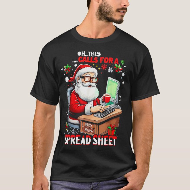Camiseta Oh This Calls For A Spreadsheet, Funny Excel Chris (Frente)