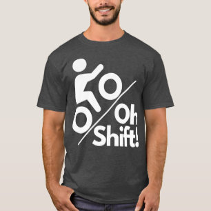 Camiseta Oh turno! Mínimo de Montanha de Bicicleta Engraçad