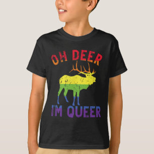 Camiseta Oh Veado Eu Sou Queer Arco-íris Lgbt Orgulho Gay P