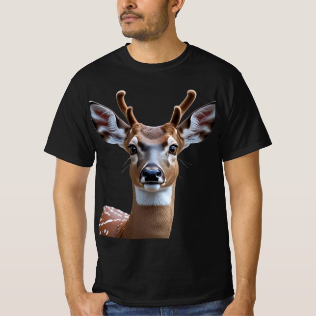 Camiseta Oh, Veado: Um Gráfico Engraçado, Surpreso (Frente)