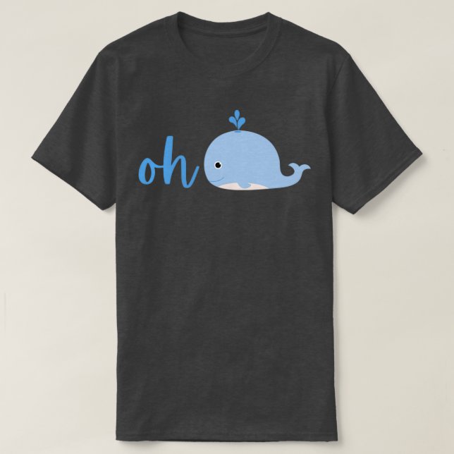 Camiseta oh whale happy whale (Frente do Design)