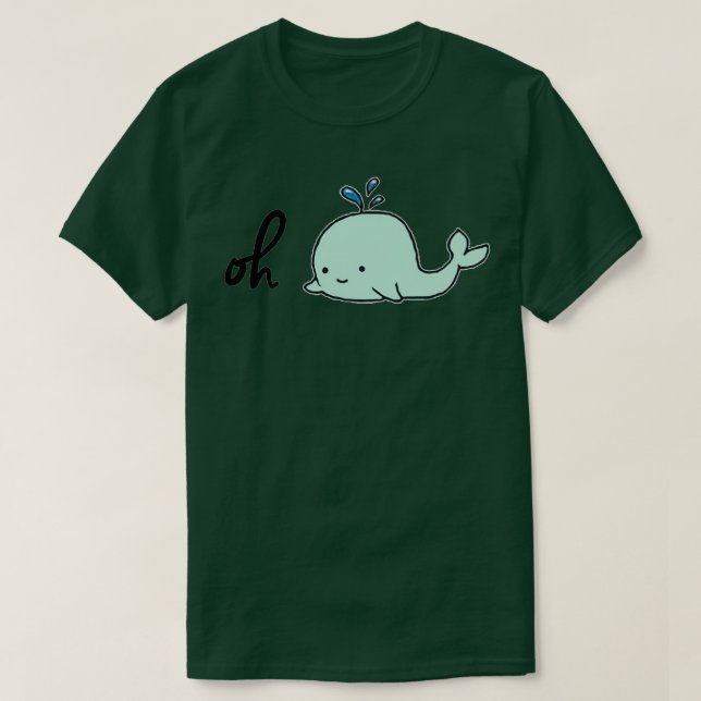 Camiseta Oh Whale Mint (Frente do Design)