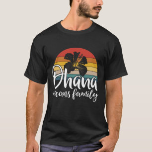 Camiseta Ohana Flower Significa Férias De Verão Familiare