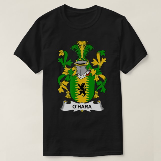 Camiseta O'Hara Coat of Arms  Family Crest  (Frente do Design)