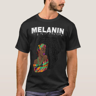 Camiseta Oheneba Drippin Melanin Black Queen Pride Africa