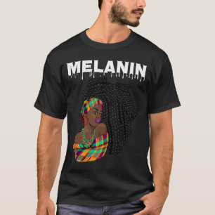 Camiseta Oheneba Drippin Melanin Orgulho da Rainha Negra Áf
