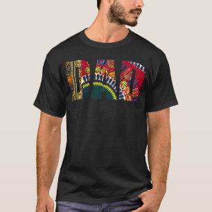 Camiseta Oheneba Melanin Pai Negro Padrão Padre Dashiki