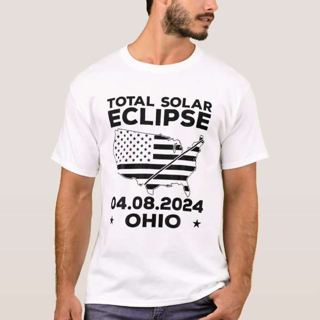 Camiseta Ohio 04/08/2024 Total Solar Eclipse Event 8 de abr (Frente)