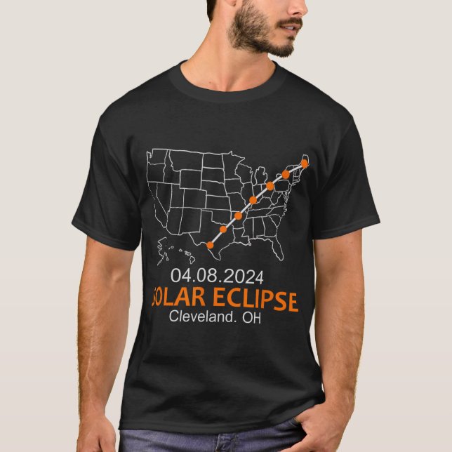 Camiseta Ohio 2024 Eclipse Solar Total (Frente)