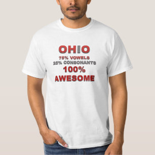 Camiseta OHIO 75% vowels consoantes de 25% 100%