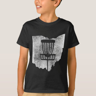 Camiseta Ohio Disc Golf Estado Com Cesto Gráfico Distress