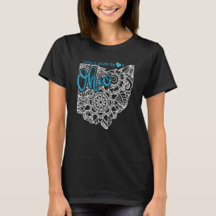 Camiseta Ohio Home State Oh Mandala Map América dos Estados