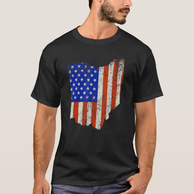 Camiseta Ohio Home Usa Flag (Frente)