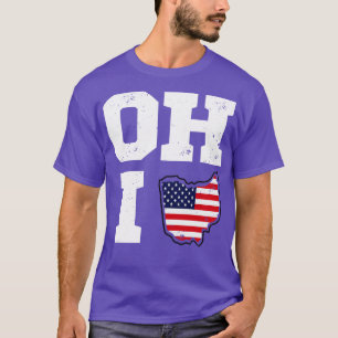 Camiseta Ohio Map State USA Flag