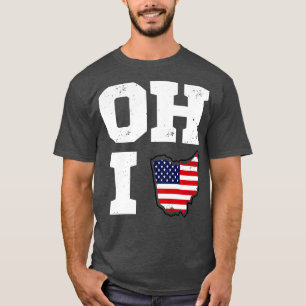 Camiseta Ohio Map State USA Flag