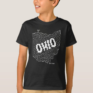 Camiseta Ohio Maze Quebra-cabeça White