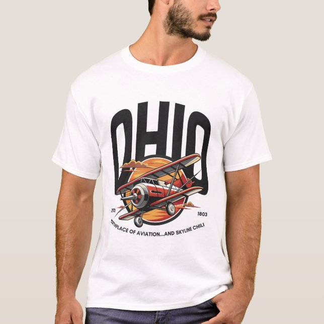 Camiseta Ohio: o berço da aviação... e (Frente)