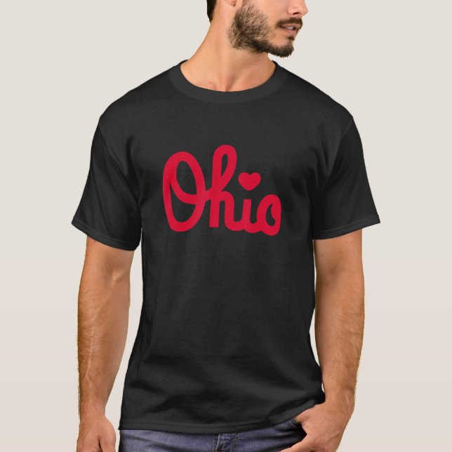 Camiseta Ohio Script Name I Love Ohio Home (Frente)