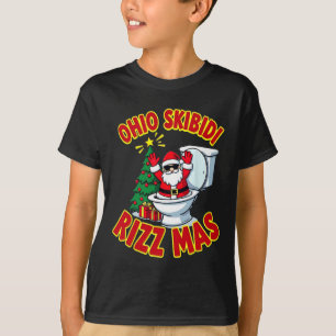 Camiseta Ohio Skibidi Rizzmas Natal Rizz Papai Noel Ki