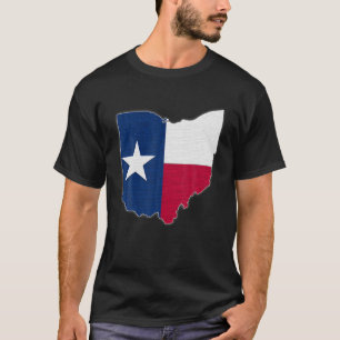 Camiseta OHIO STATE MAPA TEXAS TX Flag Raja Homens Presente