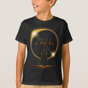 Camiseta Ohio Total Solar Eclipse 2024 Cat Solar Eclipse 1