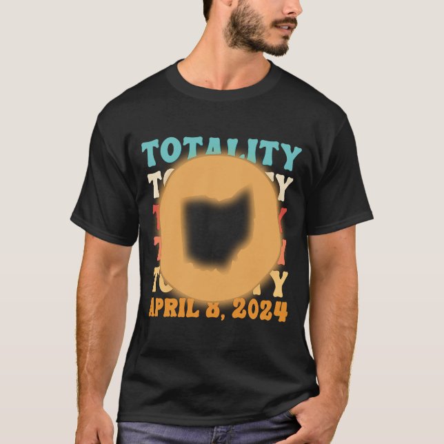 Camiseta Ohio Totality Solar Eclipse 8 de abril de 2024 (Frente)