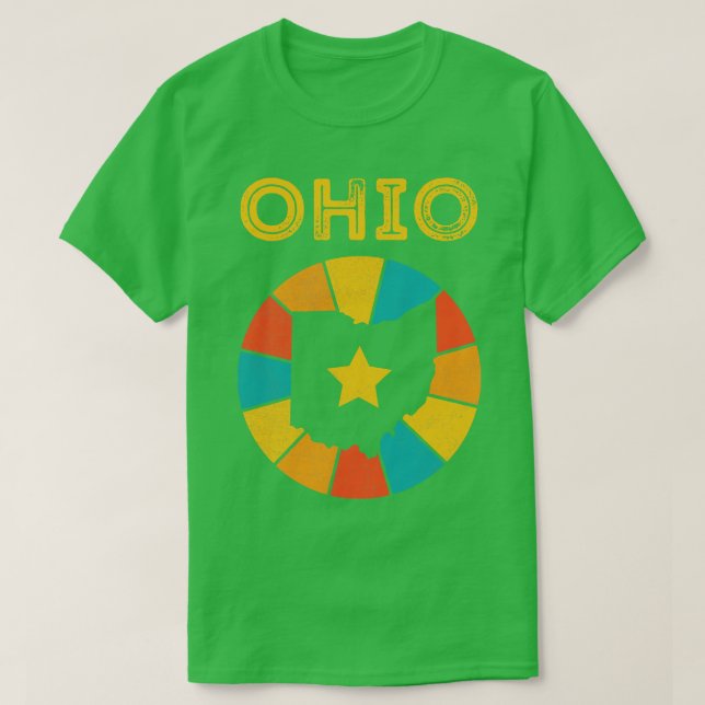 Camiseta Ohio Vintage angustiou Souvenir 1 (Frente do Design)