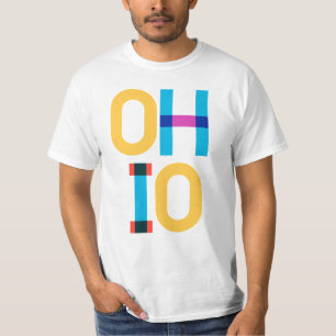 Camiseta Ohio Vintage Retro Arte Pop Colorido Tipo 80s