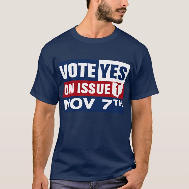 Camiseta Ohio Vote Sim Na Questão 1 (Frente)