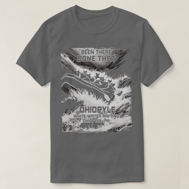 Camiseta Ohiopyle White Water Rafael River Rapids Pennsylv (Frente do Design)
