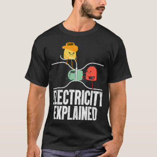 Camiseta Ohm Volt Amp Electricity Explicou Funny Electrici