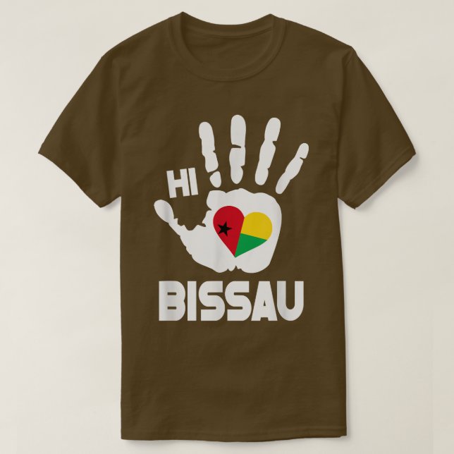 Camiseta Oi Guiné Bissau com Bandeira de Bissau num Amor Co (Frente do Design)
