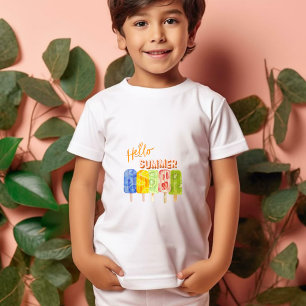 Camiseta oi, sorvete de verão
