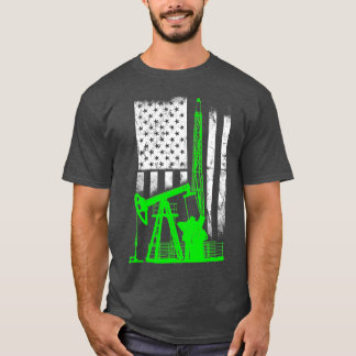 Camiseta Oilfield Flag EUA Dia de São Patrício Rig
