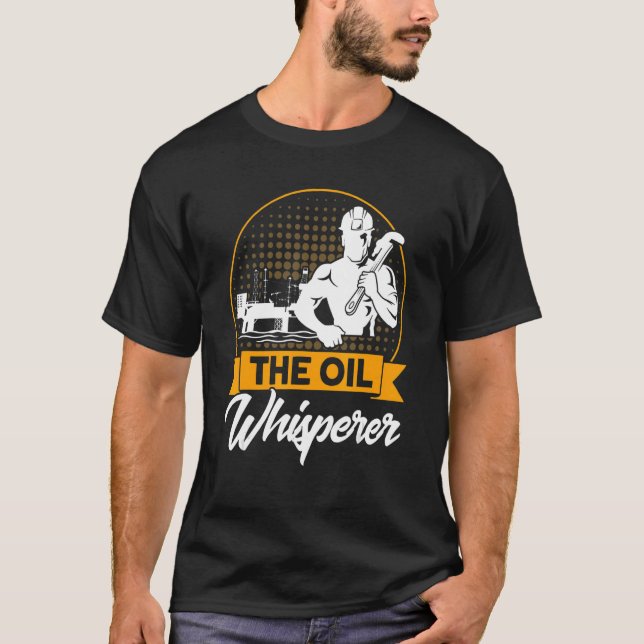 Camiseta Oilfield Oil Rig Whisperer Gás Vintage (Frente)