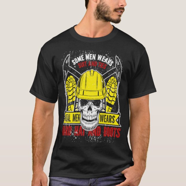 Camiseta Oilman Alguns Homens Vestem Traje E Vestes De Home (Frente)