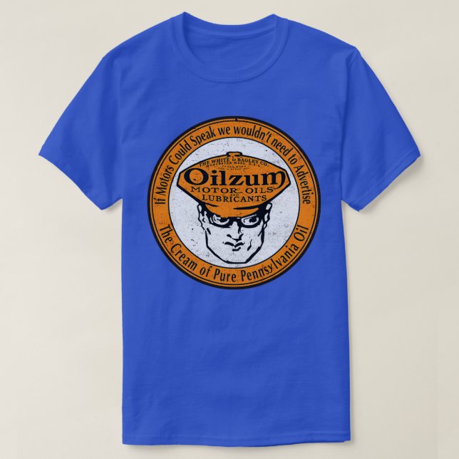 Camiseta Oilzum oil motor vintage sign (Frente do Design)