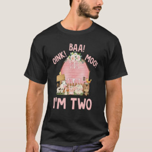 Camiseta Oink Baa Moo Sou Dois com a Fazenda e os Animais