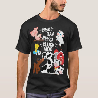 Camiseta Oink Baa Neigh Cluck Moo Im 2 Anos Longe