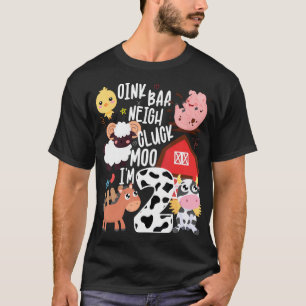 Camiseta Oink Baa Neigh Cluck Moo Im 2 Farmer Birthday Fa