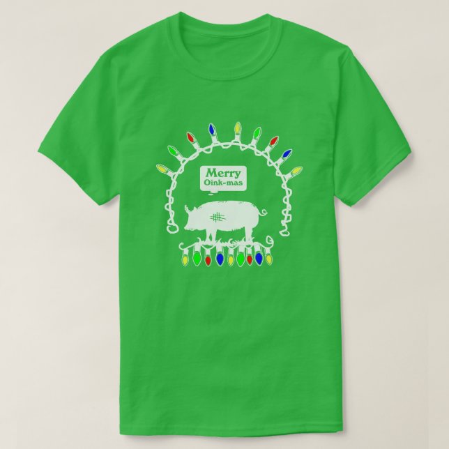 Camiseta Oink-Mas feliz (Frente do Design)