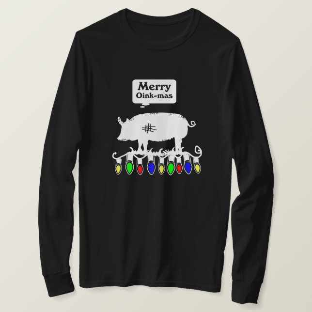 Camiseta Oink-Mas feliz (Frente do Design)