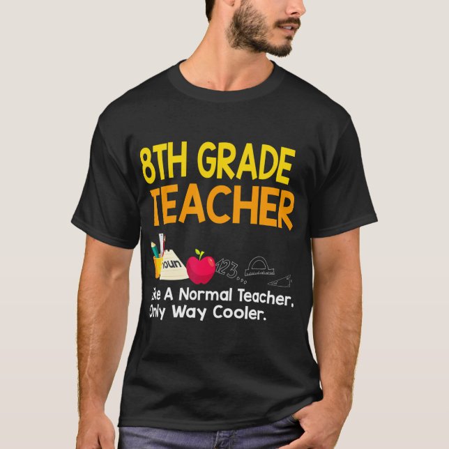 Camiseta Oitavo grau Professora 8.º ano Definição De Volta  (Frente)